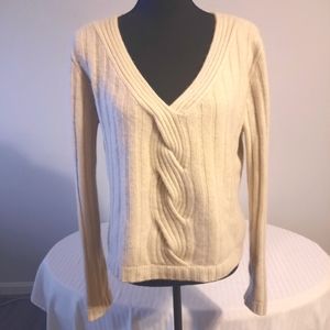 St. John Cashmere Ribbed Knit Sweater Size Large